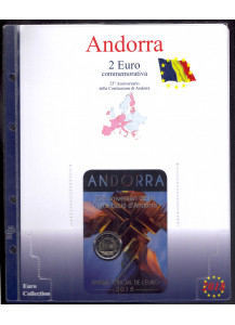 2018 Master Phil Foglio + Tasca 2 Euro ANDORRA 25º Anniversario Costituzione di Andorra